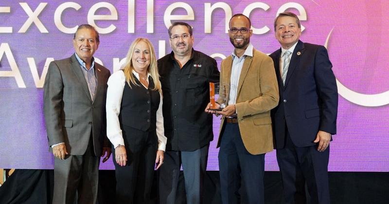 Pictured left to right: Noel Vargas – President at VMO & Associates Yandia Pérez – PRMA Vice President Luis Marrero – General Manager of Champion Petroleum Inc. PR and East Regional Lead for PRMA Carlos Valdes Eric Santiago – PRMA President